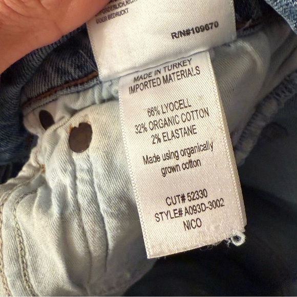 AGOLDE Nico High Rise Slim Medium Wash Button Fly Denim Jeans size 28 - Picture 5 of 5